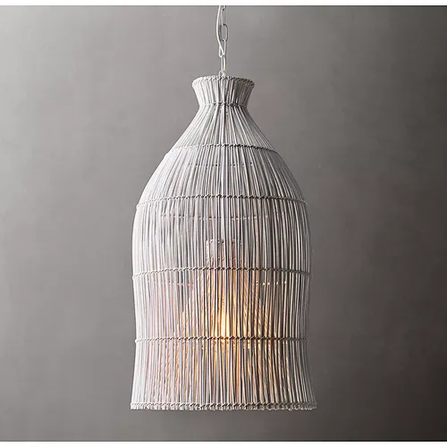 Wicker Woven Lamp Pendent Lamp Answer Ancient Cane Art Bedroom Rustic Rebecca Lighting Rattan 80 for Living Room Bedroom 2-year