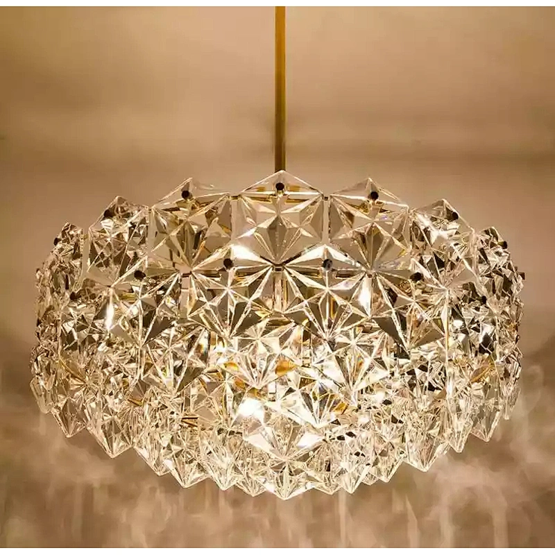 Post Modern Glass And Crystal Chandeliers Pendant Hanging Lamp For Hotel Project