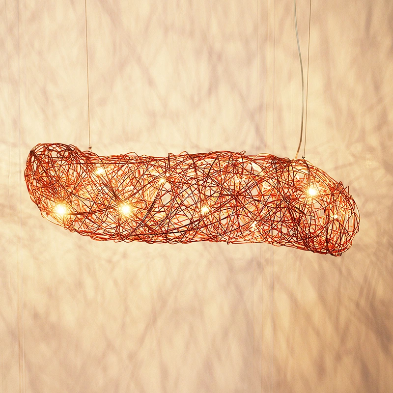 Modern decorative lighting led aluminum wire ball pendant lamp