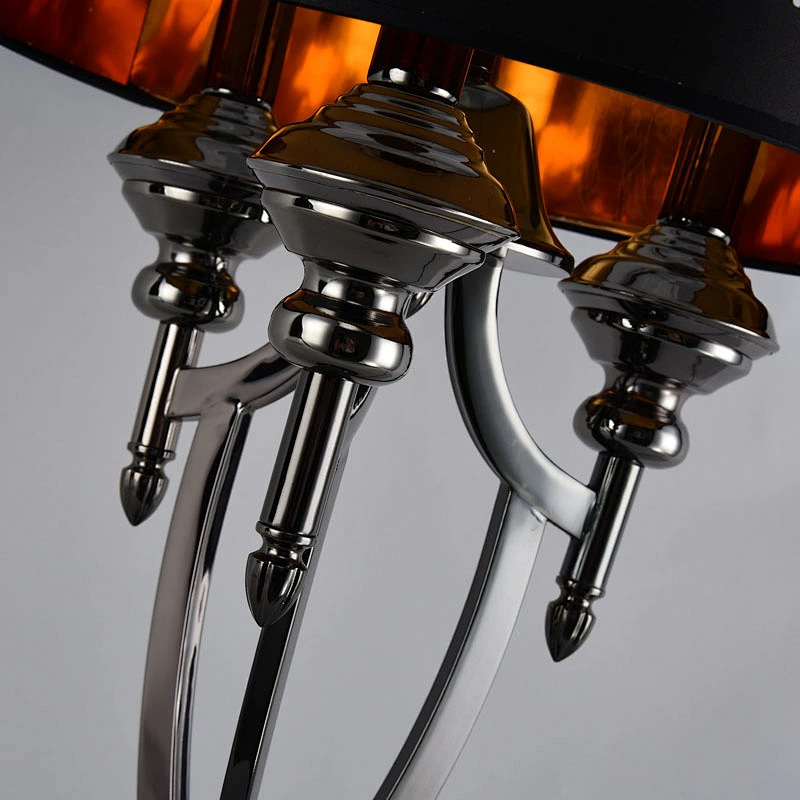 Modern decoration vintage luxury sculpture black and gold floor lamp