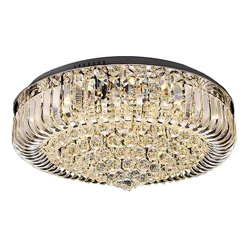 Modern Gold Circle Crystal Ceiling Light For Hotel Lobby Bedroom Ceiling Lamp