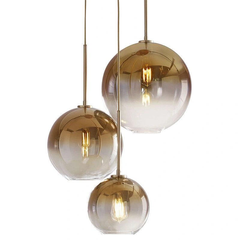 Nordic Simple Glass Shade Modern Pendant Lamp For Restaurant Bar