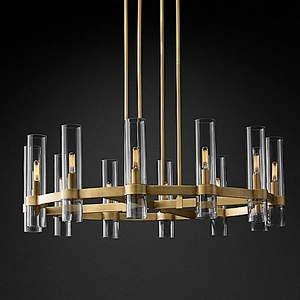 Modern large pendant lighting luxury brass glass chandelier pendant lights