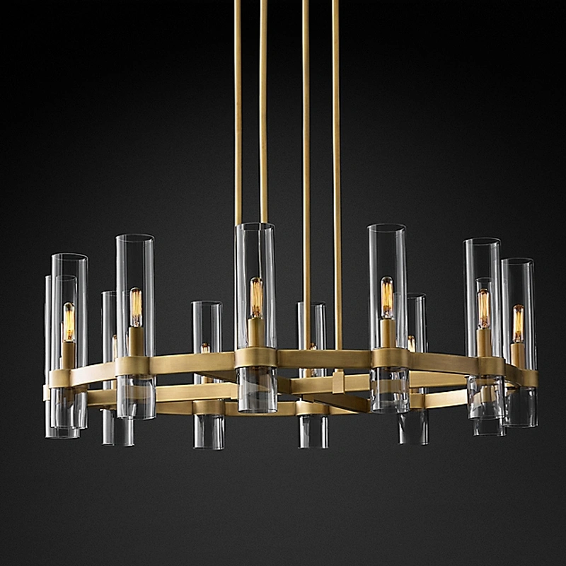 Modern large pendant lighting luxury brass glass chandelier pendant lights