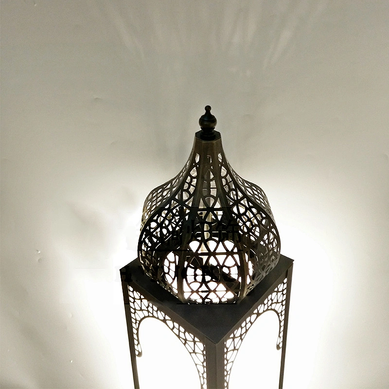 Copper Handmade Works Of Art Moroccan Style Floor Lamp Hollow Carved Bedroom Living Room Decorative Light