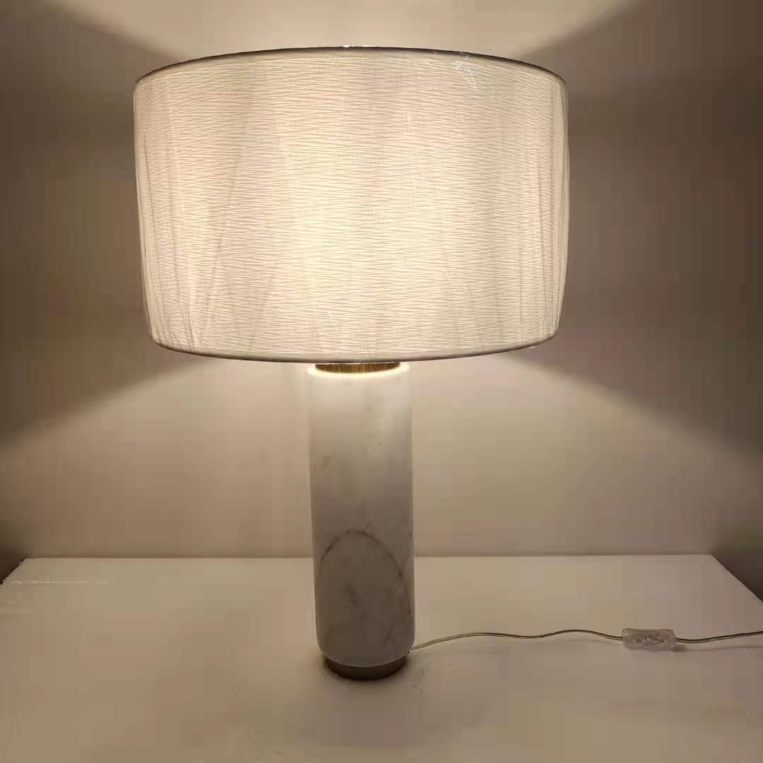 Modern designer marble table lamp Nordic bedroom study table lamp hotel custom bedside table lamp