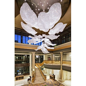 Modern Hotellobby Decorative Lighting Luxury Big Crystal Chandelier Hotel 3 Years White 80 Pineapple Bead Clear 30*LED 7w 2-year
