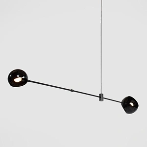 Modern nordic simple  living room bedroom led lighting chandelier matt black finish