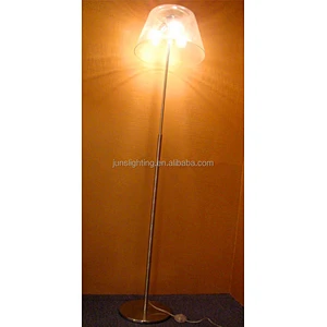 Modern clear glass shade floor lamp