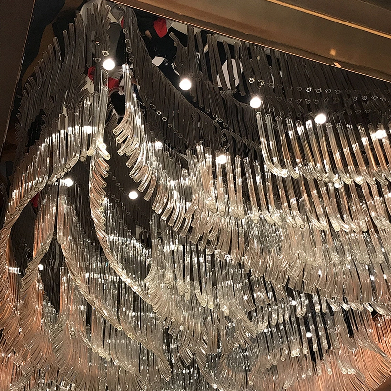 Custom crystal lobby chandelier Large hotel lobby ballroom art chandelier