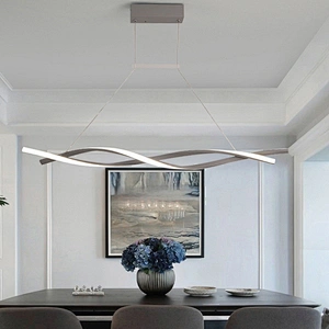 Modern Nordic design Spiral restaurant kitchen home aluminum black led chandelier