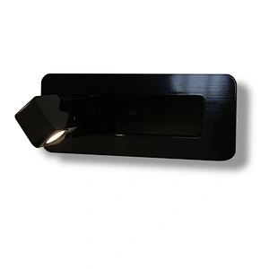 Hot sale rectangular 360 degree rotatable contemporary headboard reading wall lamp for hotel guestrooms