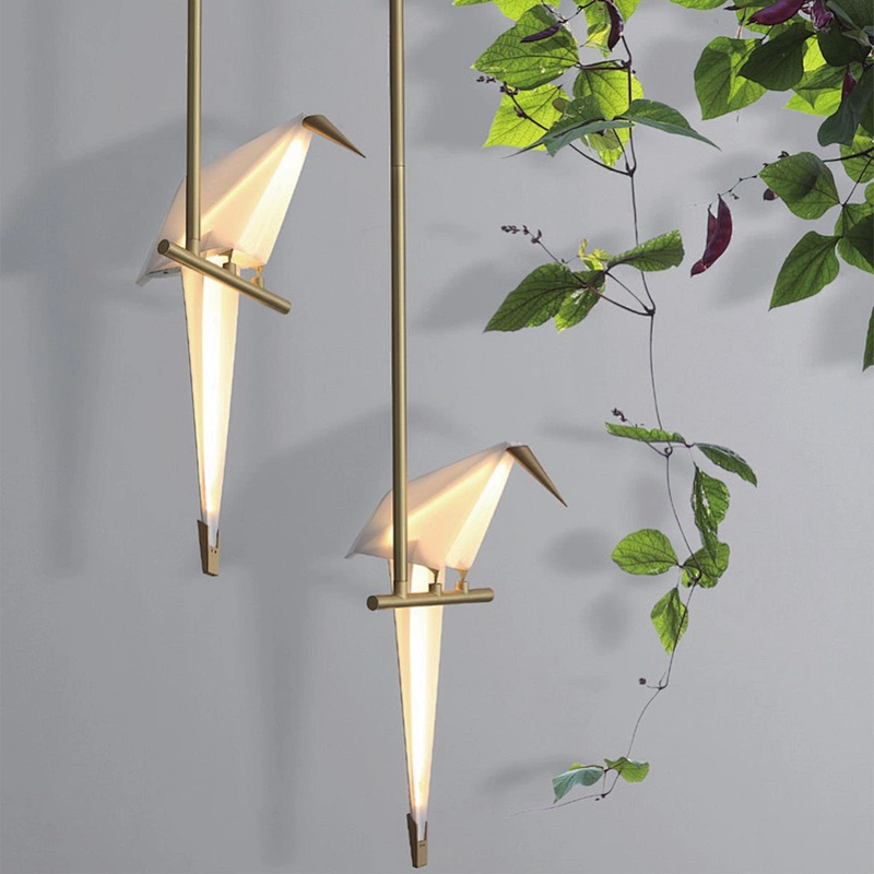 Innovative design modern decorative lighting bird night light lamp led pendent light hotel cafe general chandelier