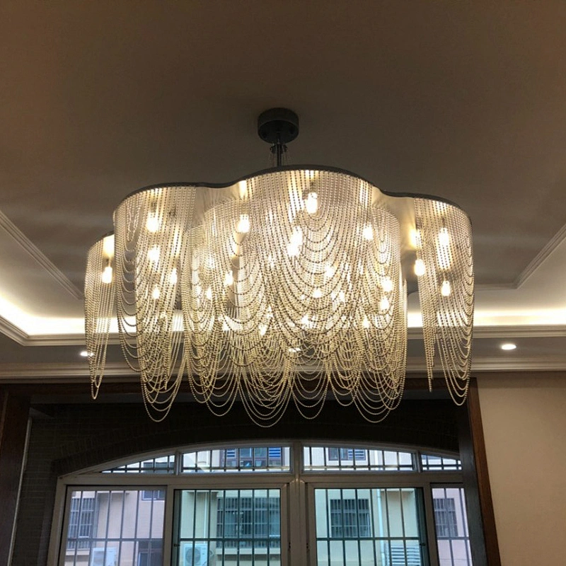 For Living Room Lamp Led Chandeliers Pendant Light Dark Style High Ceiling Vintage Modern LED G9 Rebecca Lighting Hotel 8 Arms