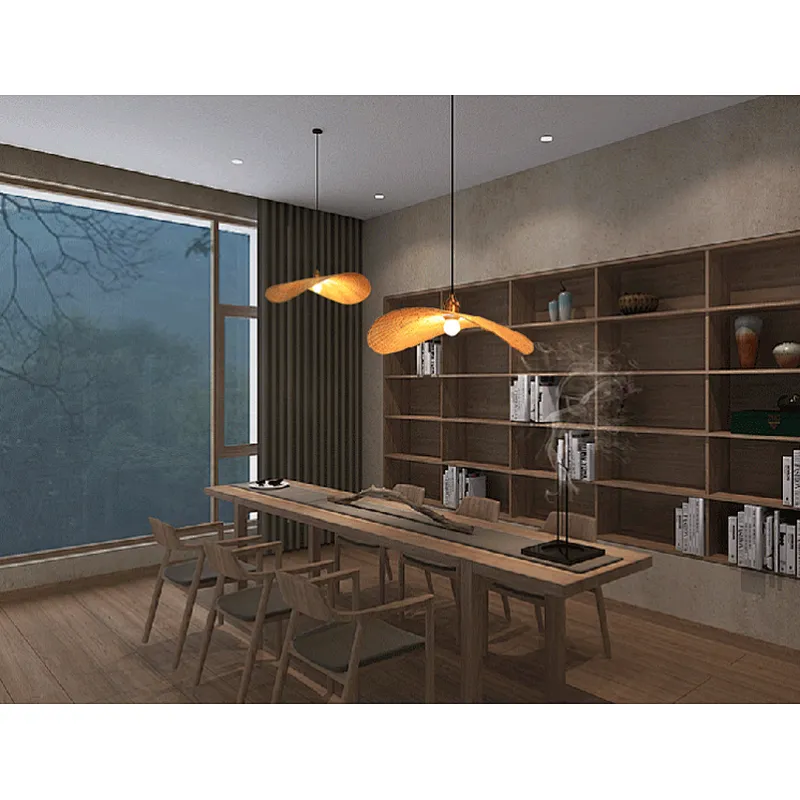 Southeast Asia Bamboo art light creative restaurant teahouse LED hotel chandelier