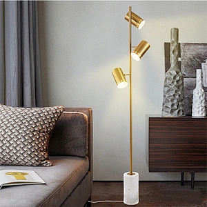 Modern Wholesale Fashion Marble Base Standing Floor Lamp With 3 Bulbs