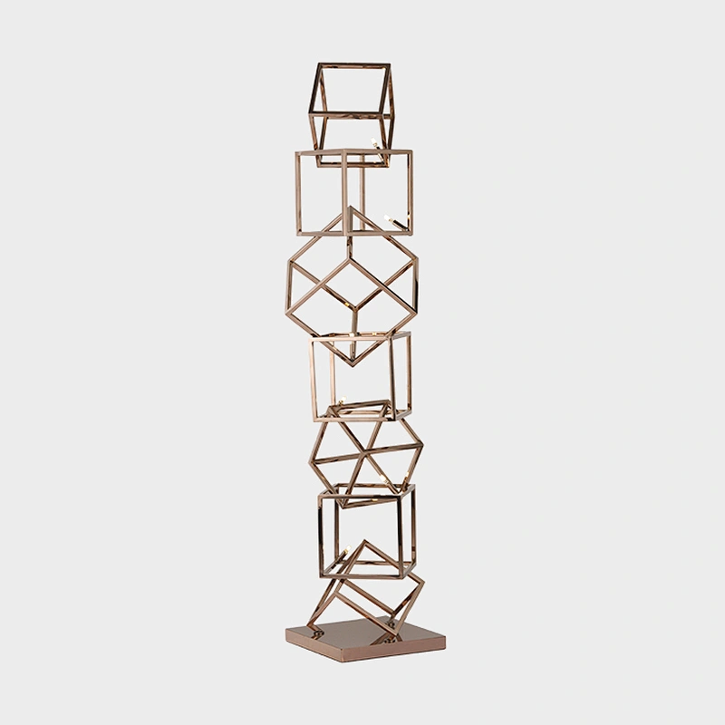 Six cuboids floor lamp Unique design floor lamp for hotel lounge area