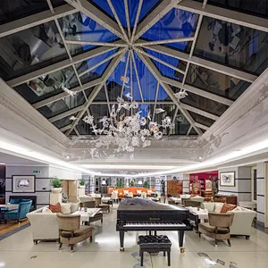 Modern design luxury glass chandeliers pendant lights Custom large hotel lobby chandelier lighting
