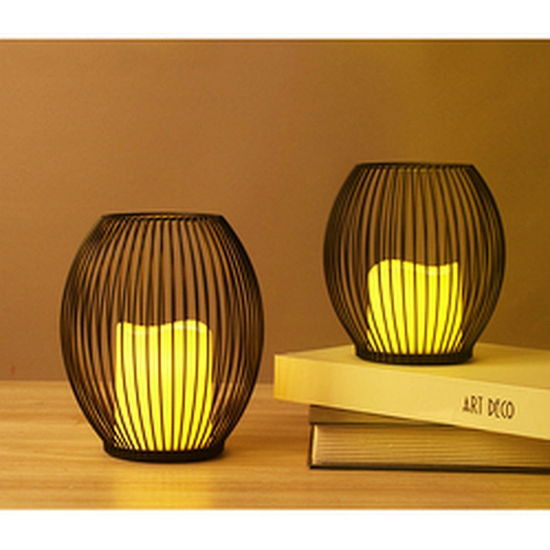Nordic Electronic Candlestick Candlelight Dinner Props Creative Candlelight Stand Wedding Romantic Decoration Light