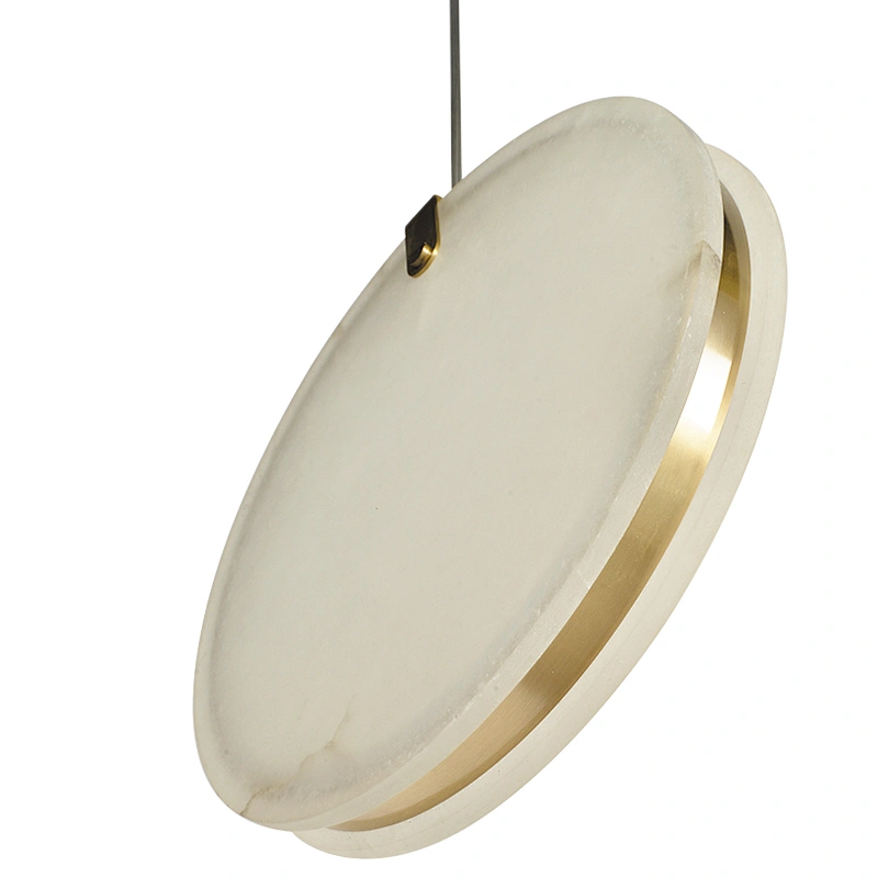 Modern nordic marble stair round ceiling led chandelier