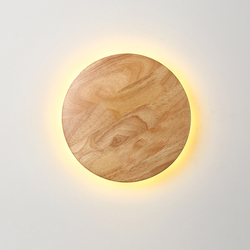 Modern minimalist style hotel bedroom bedside decorative lighting wood led wall lamp