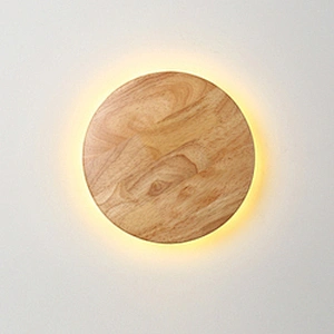 Modern minimalist style hotel bedroom bedside decorative lighting wood led wall lamp