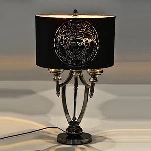 Modern design hotel restaurant luxury black metal table lamp