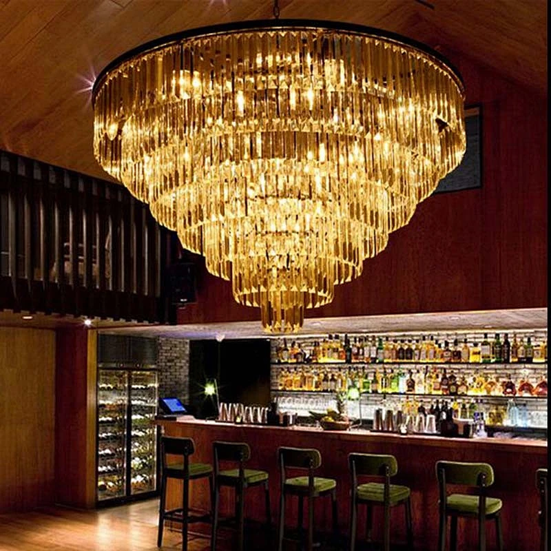 Modern Project Crystal Chandelier Pendant Lamp For Hotel Indoor Lighting