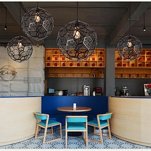 Iron diamond ball metal etching tennis irregular art ball leisure club cafe bar chandelier Moroccan style