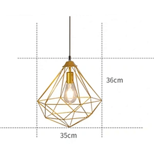 Zhongshan Brass rough design iron cone pendant lamp