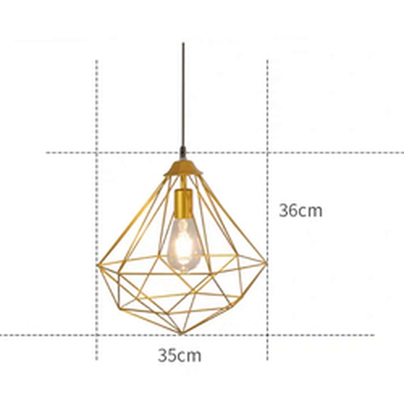 Zhongshan Brass rough design iron cone pendant lamp