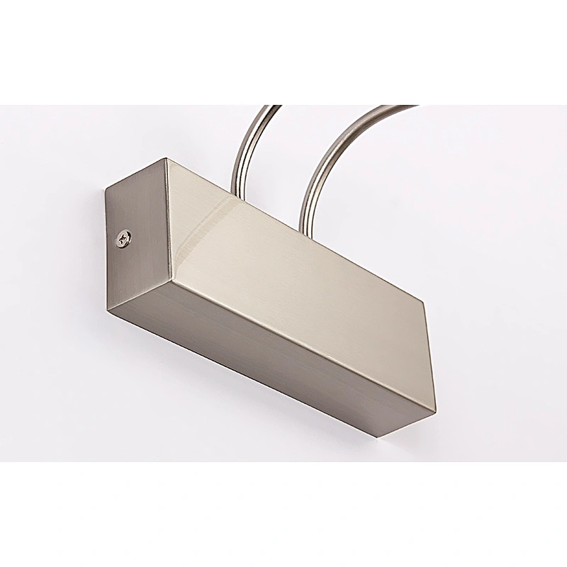 Minimal Nickel Aluminum Waterproof LED IP44 Mirror Wall Light Home Decor Custom Hotel Decor Bathroom Bronze Wall Light