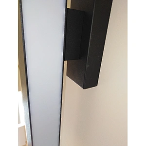 Modern Hotel Bathroom White and Black Acrylic Mirror Wall Light Custom Hotel Decoration Waterproof Aluminum 18W IP44 Wall Lamp