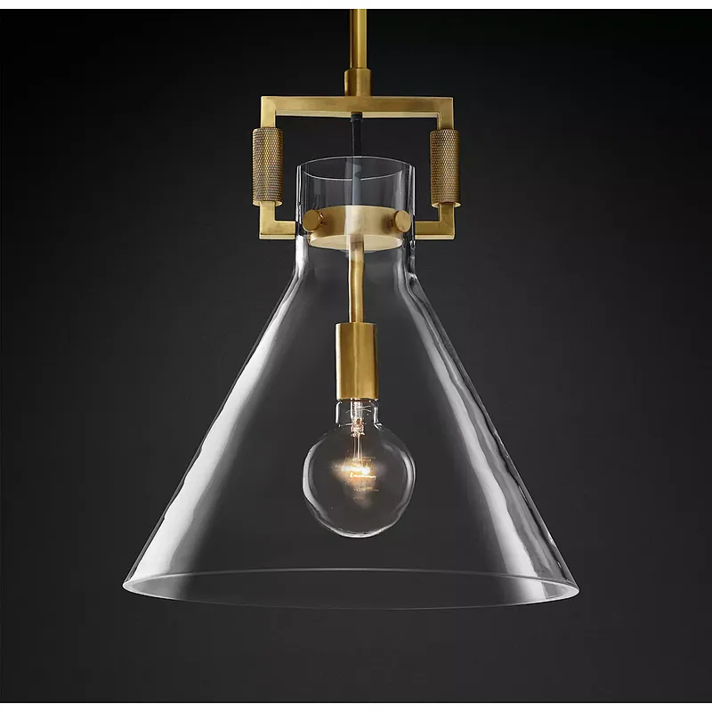 Postmodern All Copper Crystal Chandelier For Living Room Bedroom