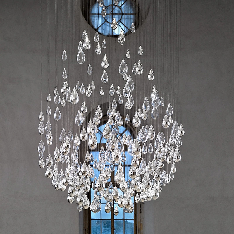 Modern luxury living room restaurant pendant lights ceiling crystal glass chandelier