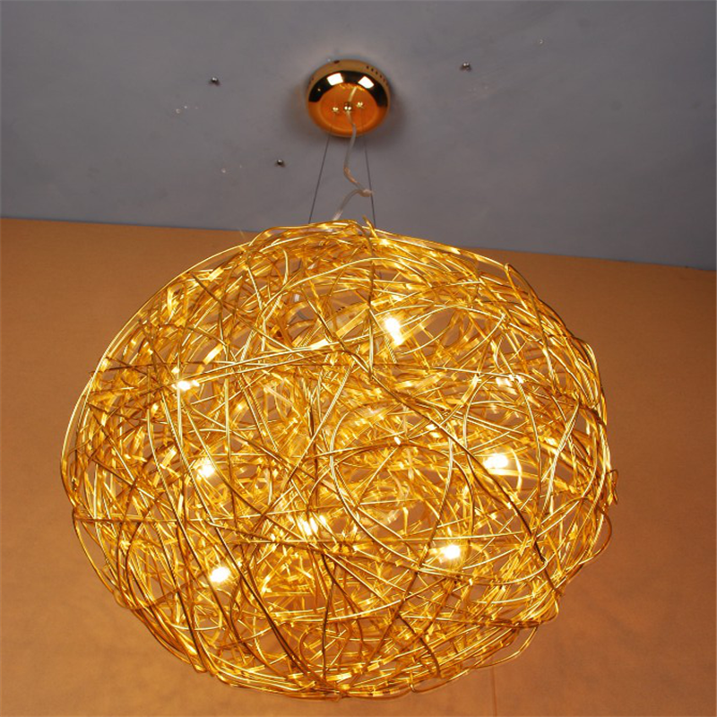 Aluminium wire round ball lighting hanging pendant light