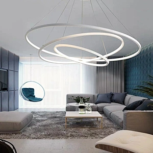 Modern aluminum circular led chandelier for hotel