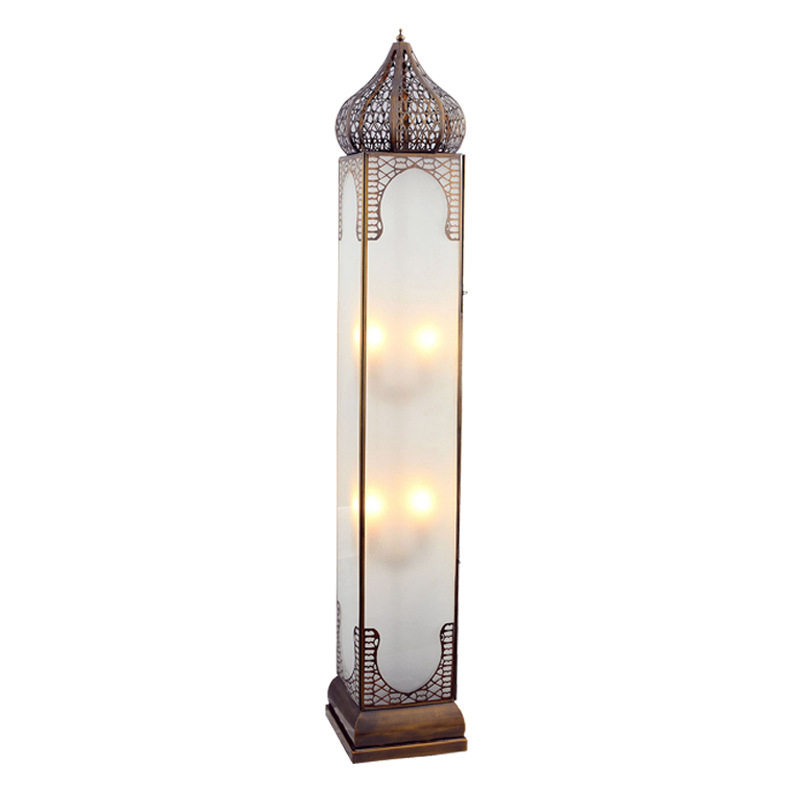 Copper Handmade Works Of Art Moroccan Style Floor Lamp Hollow Carved Bedroom Living Room Decorative Light