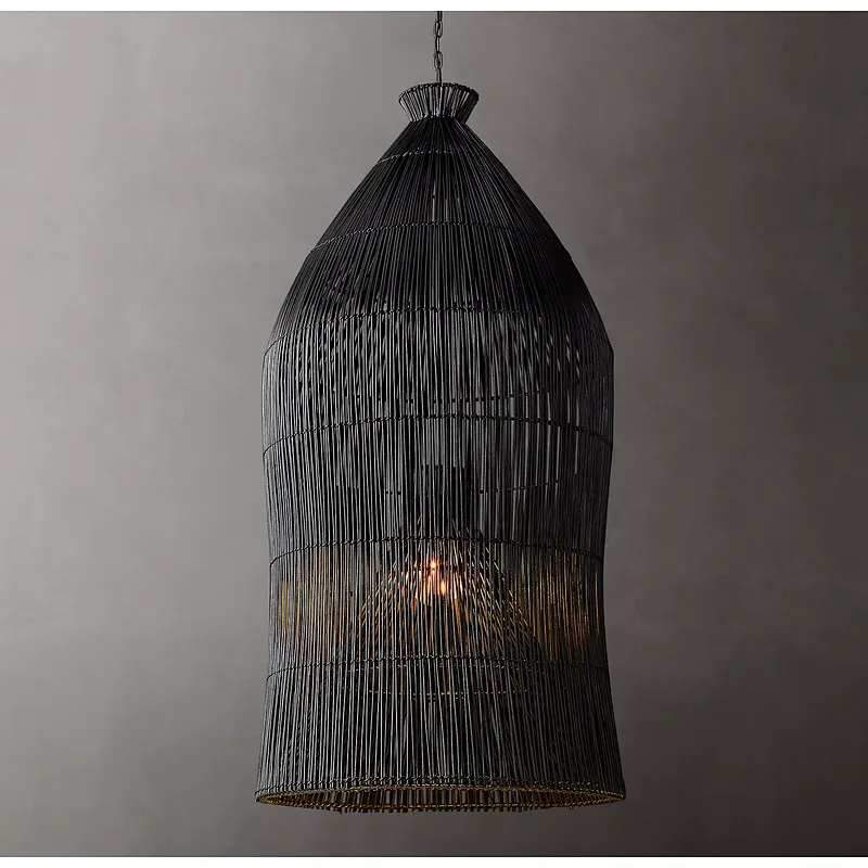 Wicker Woven Lamp Pendent Lamp Answer Ancient Cane Art Bedroom Rustic Rebecca Lighting Rattan 80 for Living Room Bedroom 2-year