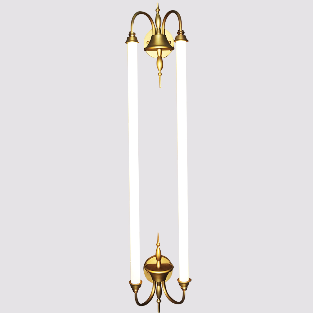 Modern hotel decorative lighting brass retro double LED wall lamp