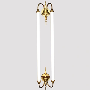 Modern hotel decorative lighting brass retro double LED wall lamp