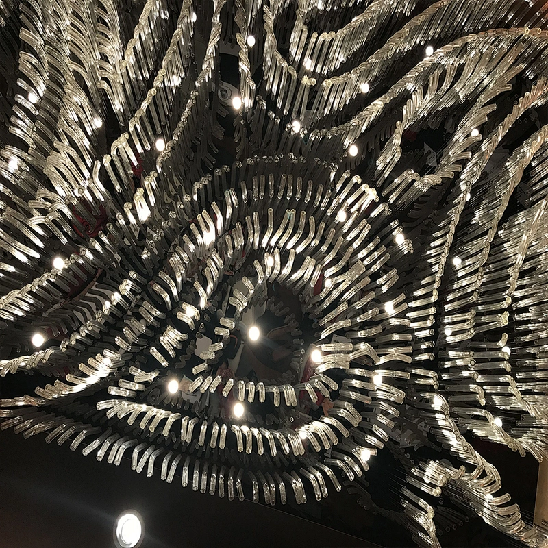 Custom crystal lobby chandelier Large hotel lobby ballroom art chandelier