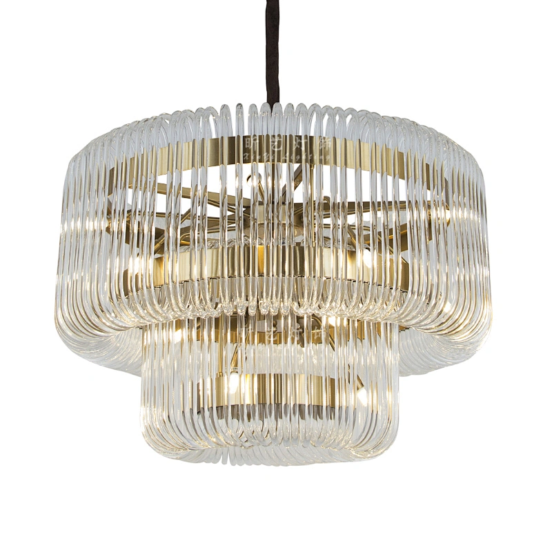 Modern lustre cristal dinding room  luxury new art glass tube lighting chandelier