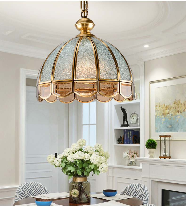 All copper quality handmade art Moroccan chandelier hotel apartment living room glass chandelier