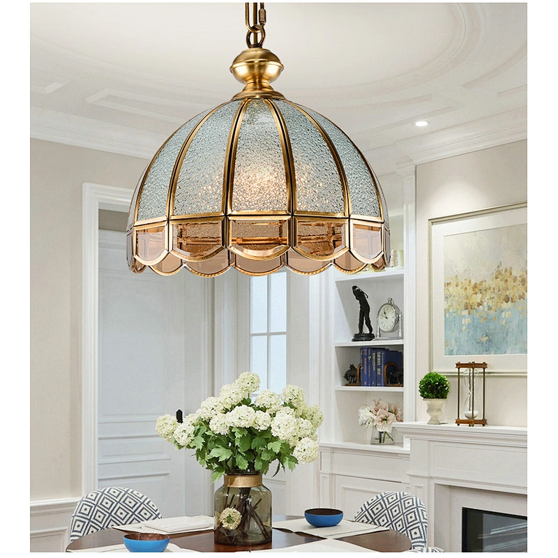 All copper quality handmade art Moroccan chandelier hotel apartment living room glass chandelier