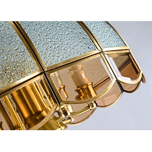 All copper quality handmade art Moroccan chandelier hotel apartment living room glass chandelier