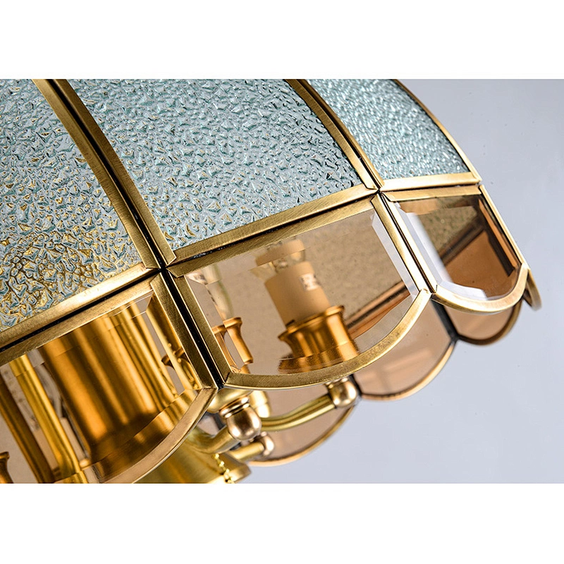 All copper quality handmade art Moroccan chandelier hotel apartment living room glass chandelier