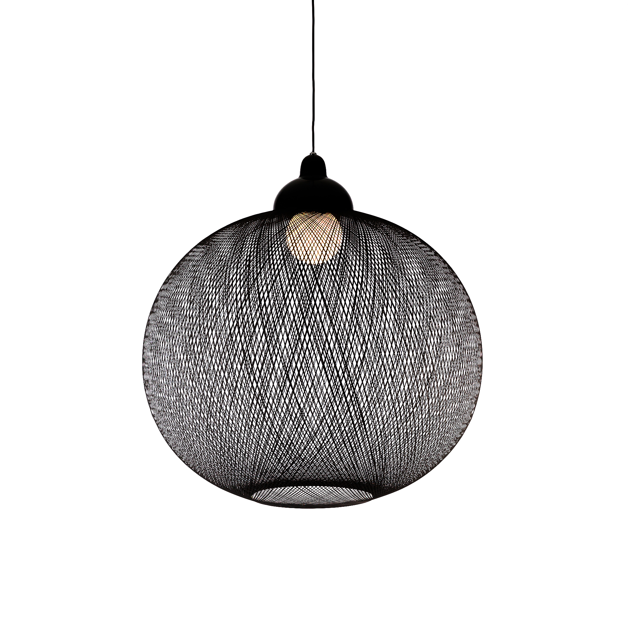Modern nordic designer kitchen and dining black rattan hanging pendant light
