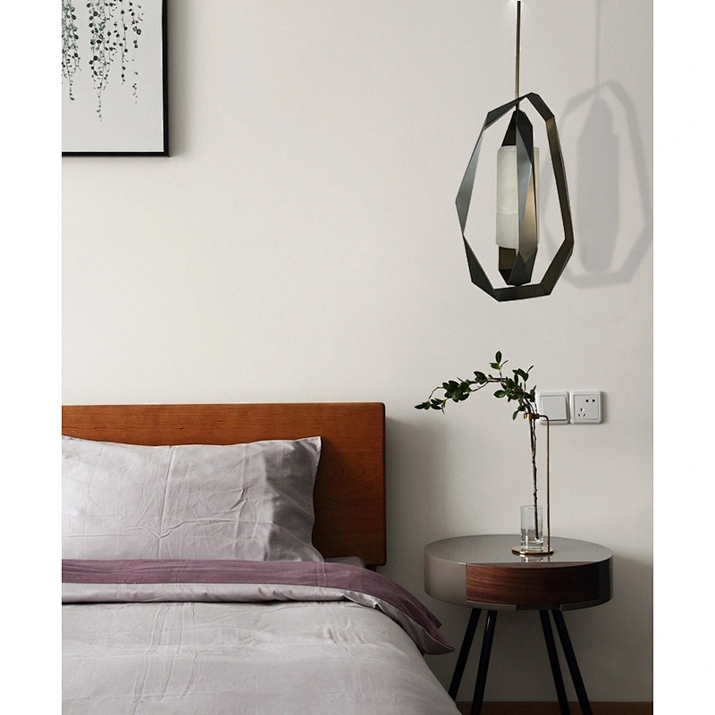 Nordic dining room bedroom bedside chandelier modern aluminum hotel chandelier