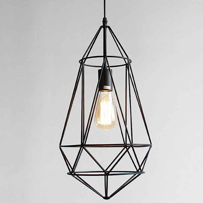Retro Creative Birdcage Chandelier Iron Pendant Lamp For Dining Room
